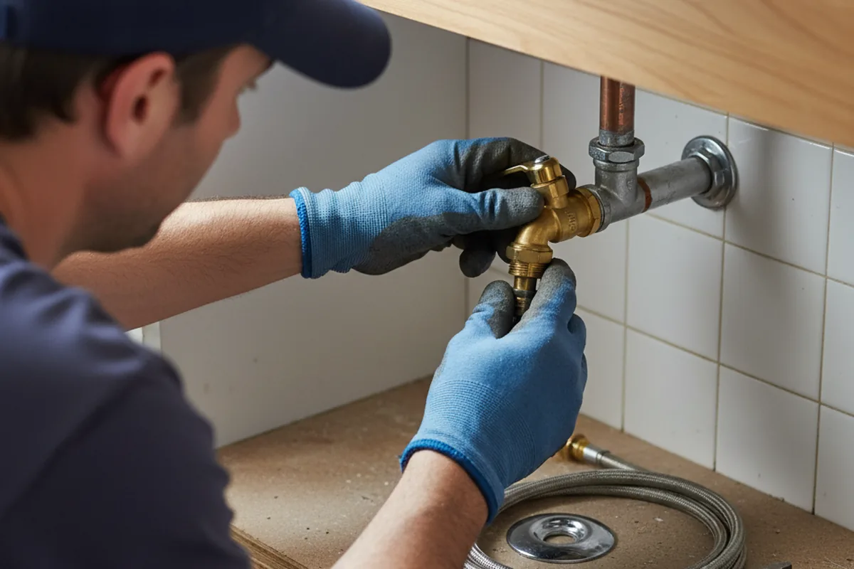 Shutoff valve and fitting work during Emergency Plumbing in Greenwich